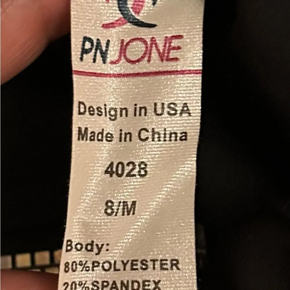 PN Jone Black Women's Sports Jacket Long Sleeve Size 8/Medium Zipper Pockets